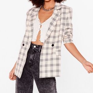 NastyGal breasted blazer; multi-color size M.